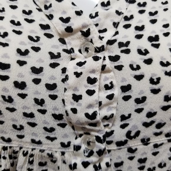 Vanessa Virginia top XS Heart Ladder Lace Tunic button front boho Anthropologie - Picture 8 of 15